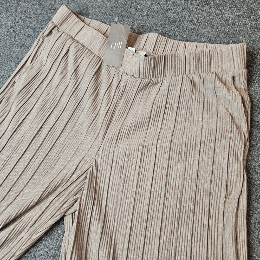 NWT Pure Jill Ribbed Pull On Pants Flowy Leg Casual Comfort